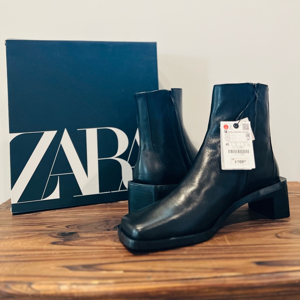 Brand new Zara ankle boots with wedge heel